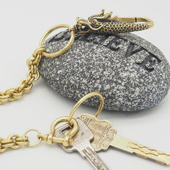Cool Brass Dragon Punk 19'' Wallet Chain Pants Chain Trucker Jeans Chain Jean Chain for Men - imessengerbags