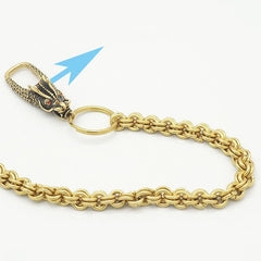 Cool Brass Dragon Punk 19'' Wallet Chain Pants Chain Trucker Jeans Chain Jean Chain for Men - imessengerbags