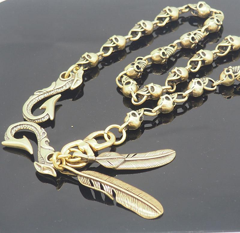 Cool Brass 19'' Mens Pants Chain Key Chain Rock Biker Wallet Chain