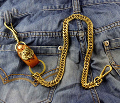 Cool Wolf Brass Mens wallet Chain Wolf Biker Chain Wallet Pants Chain For Men - imessengerbags