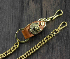 Cool Wolf Brass Mens wallet Chain Wolf Biker Chain Wallet Pants Chain For Men - imessengerbags