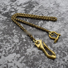 Cool Gold Brass Mens 19'' Wallet Chain Biker Trucker Wallet Chain Pants Chain for Men - imessengerbags