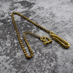 Cool Gold Brass Mens 19'' Wallet Chain Biker Trucker Wallet Chain Pants Chain for Men - imessengerbags