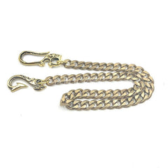 Badass Gold Brass Skull 22'' Long Wallet Chain Biker Trucker Wallet Chain Pants Chain for Men - imessengerbags
