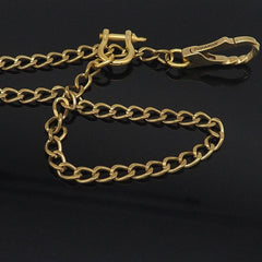 Badass Brass Wallet Chain 18'' Key Chain Gold Wallet Chain Pants Chain For Men - imessengerbags