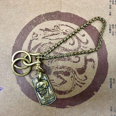 Badass Mens Skull Key Chain Punk Rock Key Holder Key Chain Key Ring for Men - imessengerbags