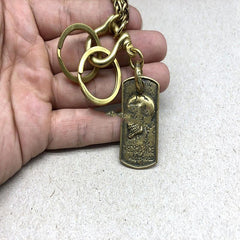 Badass Mens Skull Key Chain Punk Rock Key Holder Key Chain Key Ring for Men - imessengerbags
