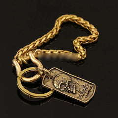 Badass Mens Skull Key Chain Punk Rock Key Holder Key Chain Key Ring for Men - imessengerbags