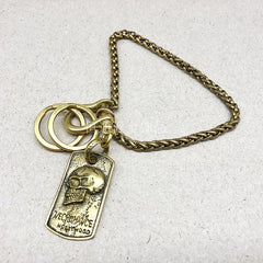 Badass Mens Skull Key Chain Punk Rock Key Holder Key Chain Key Ring for Men - imessengerbags