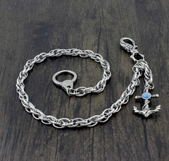 Badass anchor Stainless Steel Mens Rock Punk Motorcycle Pants Chain Wallet Chain Long Key Chain For Men - imessengerbags