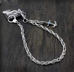 Badass anchor Stainless Steel Mens Rock Punk Motorcycle Pants Chain Wallet Chain Long Key Chain For Men - imessengerbags