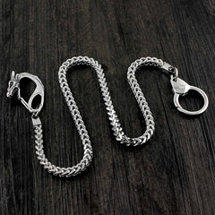 SOLID STAINLESS STEEL BIKER SILVER Dragon WALLET CHAIN LONG PANTS CHAIN Jeans Chain Jean Chain FOR MEN - imessengerbags