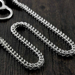SOLID STAINLESS STEEL BIKER SILVER Dragon WALLET CHAIN LONG PANTS CHAIN Jeans Chain Jean Chain FOR MEN - imessengerbags