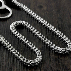 SOLID STAINLESS STEEL BIKER SILVER Dragon WALLET CHAIN LONG PANTS CHAIN Jeans Chain Jean Chain FOR MEN