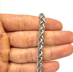 Silver 19'' Men Stainless Steel Rock Wallet Chain Biker Jeans Chain Jean Chain Key Chain for Men - imessengerbags