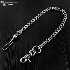 SOLID STAINLESS STEEL Biker Skull Wallet Chain Long Pants Chain Jeans Chain Jean Chain For Men - imessengerbags