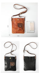 Vintage Tan Handmade LEATHER MEN'S Side BAG Courier Bag MESSENGER BAG Black Leather Postman BAG FOR MEN - imessengerbags