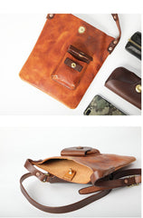 Vintage Tan Handmade LEATHER MEN'S Side BAG Courier Bag MESSENGER BAG Black Leather Postman BAG FOR MEN - imessengerbags