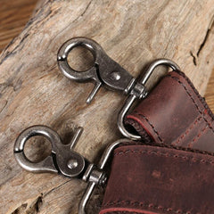 Red Brown Leather Mens Casual Barrel Postman Bag Side Bag Bucket Messenger Bag For Men - imessengerbags