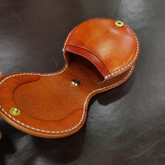 Cool Leather Brown Men's Womens Coin Holder Black Wristlet Change Wallet Coin Case For Men - imessengerbags