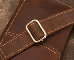 Cool Brown LEATHER MENS FANNY PACK FOR MEN BUMBAG WAIST BAGS - imessengerbags