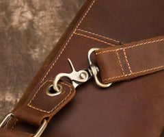 Cool Brown LEATHER MENS FANNY PACK FOR MEN BUMBAG WAIST BAGS - imessengerbags