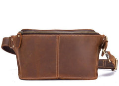 Cool Brown LEATHER MENS FANNY PACK FOR MEN BUMBAG WAIST BAGS - imessengerbags