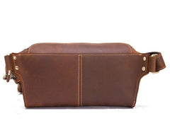 Cool Brown LEATHER MENS FANNY PACK FOR MEN BUMBAG WAIST BAGS - imessengerbags