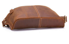 Cool Brown LEATHER MENS FANNY PACK FOR MEN BUMBAG WAIST BAGS - imessengerbags