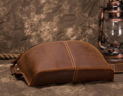 Cool Brown LEATHER MENS FANNY PACK FOR MEN BUMBAG WAIST BAGS - imessengerbags