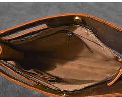 Retro Brown Leather Mens Business Clutch Bag Side Bag Handbag Small Messenger Bag For Men