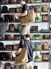 Waxed Canvas Leather Womens Mens Large Pink Tote Bag Shoulder Bag Black Tote Purse For Women - imessengerbags
