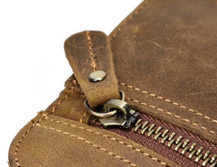 Cool Dark Brown LEATHER MENS FANNY PACK FOR MEN BUMBAG Vintage WAIST BAGS - imessengerbags