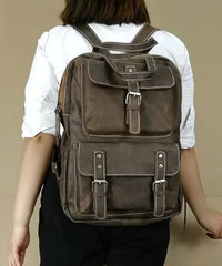 Retro Fashion Mens Backpacks Vintage School Backpack Travel Backpack Bags for Men - imessengerbags