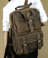 Retro Fashion Mens Backpacks Vintage School Backpack Travel Backpack Bags for Men - imessengerbags