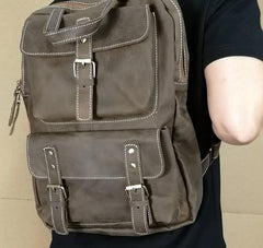 Retro Fashion Mens Backpacks Vintage School Backpack Travel Backpack Bags for Men - imessengerbags