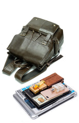 Fashion Leather Men's School Backpack 14inch Computer Backpack Satchel Backpack For Men - imessengerbags