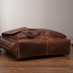 Cool Leather Mens Small Briefcase Handbag Business Handbag Shoulder Bag For Men - imessengerbags