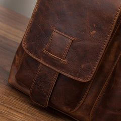 Cool Leather Mens Small Briefcase Handbag Business Handbag Shoulder Bag For Men - imessengerbags