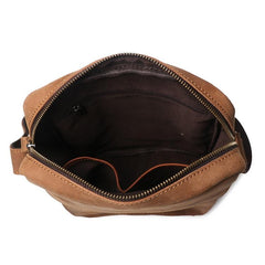 Vintage Leather Men's Small Side Bag Table Bag Small Messenger Bag For Men - imessengerbags