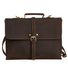 Vintage LEATHER MENS BRIEFCASE BUSINESS Bag VINTAGE 14inch Laptop SHOULDER BAG HANDBAGS FOR MEN - imessengerbags