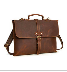 Vintage LEATHER MENS BRIEFCASE BUSINESS Bag VINTAGE 14inch Laptop SHOULDER BAG HANDBAGS FOR MEN - imessengerbags