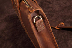 Vintage Leather Mens Laptop Handbag Work Bag Business Bag Shoulder Bag For Men - imessengerbags