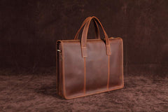 Vintage Leather Mens Laptop Handbag Work Bag Business Bag Shoulder Bag For Men - imessengerbags