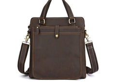 Vintage Leather Mens Briefcase Handbags 10inch Shoulder Bag Business Bag For Men