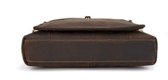 Vintage Leather Mens Briefcase Handbags 10inch Shoulder Bag Business Bag For Men