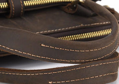 Vintage Leather Mens Briefcase Handbags 10inch Shoulder Bag Business Bag For Men