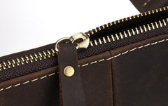 Vintage Leather Mens Briefcase Handbags 10inch Shoulder Bag Business Bag For Men