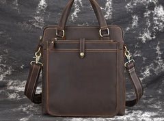 Vintage Leather Mens Briefcase Handbags 10inch Shoulder Bag Business Bag For Men