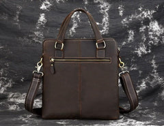 Vintage Leather Mens Briefcase Handbags 10inch Shoulder Bag Business Bag For Men